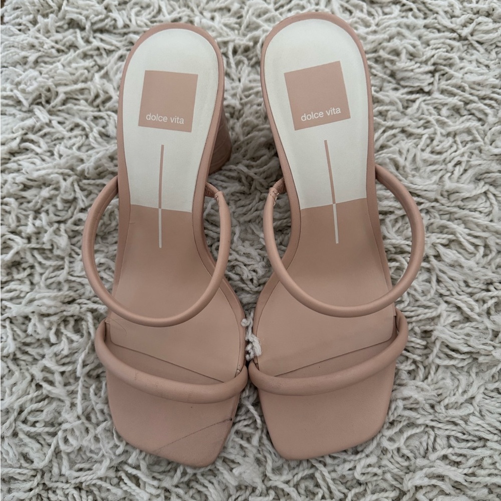 Dolce Vita Women's Nude Heeled Sandals Wide Width